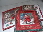 3x kussenovertrek kerst, Diversen, Kerst, Ophalen of Verzenden, Zo goed als nieuw