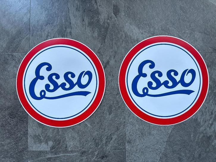2 fraaie ESSO benzinepomp stickers sticker. Benzine olie., Verzamelen, Merken en Reclamevoorwerpen, Gebruikt, Overige typen, Ophalen of Verzenden