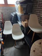 3 witte kuipstoelen, Ophalen, Gebruikt, Wit