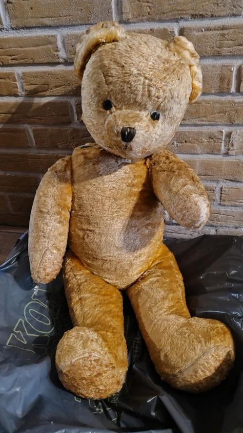 Jaren 60 beer, Verzamelen, Beren en Cherished Teddies, Zo goed als nieuw, Stoffen beer, Overige merken, Ophalen