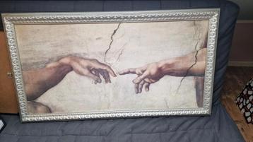 Handen van Michelangelo schilderij print beschikbaar voor biedingen