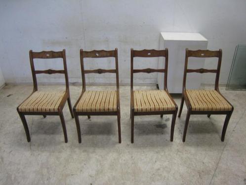4 houten eetkamerstoelen in Regency-stijl, Huis en Inrichting, Stoelen, Gebruikt