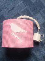 Roze Lampenkap met Vogel Applicatie, Ophalen, Rond, Zo goed als nieuw, Rood