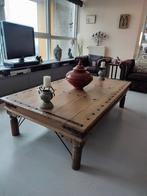 Grote houten salontafel van origine Indiaas bed, Huis en Inrichting, Tafels | Salontafels, Indiaas, 100 tot 150 cm, 150 tot 200 cm