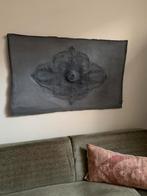 Mooi kalkdoek met ornament ( grijs) OPHALEN!!, Huis en Inrichting, Ophalen of Verzenden, Zo goed als nieuw