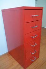 Ladekastje ladeblok Ikea rood Metaal 66x28x41cm, Ophalen, Minder dan 50 cm, Gebruikt, 5 laden of meer