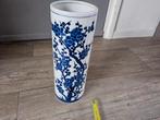 Vintage Vaas Japans porselein kobalt blauwe kersenbloesems, Antiek en Kunst, Ophalen of Verzenden