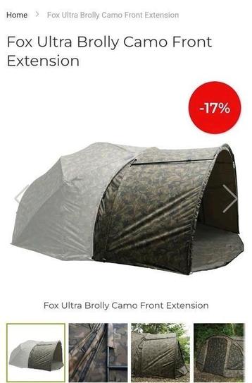 Zoek fox ultra front camo extension karpervissen tent brolly beschikbaar voor biedingen
