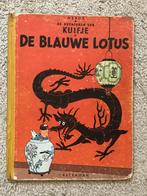 KUIFJE - De Blauwe Lotus - HC - 1e reeks - Herdruk 1955, Eén stripboek, Ophalen of Verzenden, Gelezen