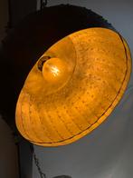Industriële hanglamp met ketting, Huis en Inrichting, Ophalen, Gebruikt, Metaal, Minder dan 50 cm