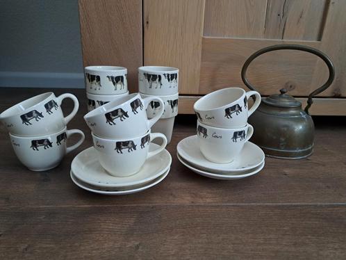 Kop en schotels melkmokken Original World Jet t Steege cows, Huis en Inrichting, Keuken | Servies, Zo goed als nieuw, Kop(pen) en/of Schotel(s)