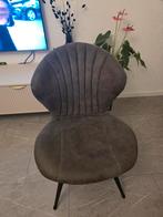 Grijze design stoelen met zwarte poten, Huis en Inrichting, Stoelen, Ophalen of Verzenden, Zo goed als nieuw, Stof, Eén