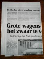 Renault Clio o.a. RSi 1995 4 pag., Boeken, Auto's | Folders en Tijdschriften, Verzenden, Zo goed als nieuw, Renault