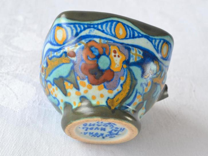 Platelen kopje decor Corona – PZH PlaZuid, Gouda 1919, Antiek en Kunst, Antiek | Keramiek en Aardewerk, Ophalen of Verzenden