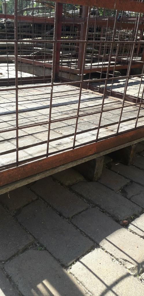 5 stalen kratten 1 m3, Doe-het-zelf en Verbouw, Kratten en Dozen, Gebruikt, Krat, 100 cm of meer, 50 cm of meer, 60 cm of meer