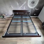 Auping Cleopatra 160x200 Wenge incl. spiraalbodem., Ophalen, Gebruikt, Bruin, Tweepersoons