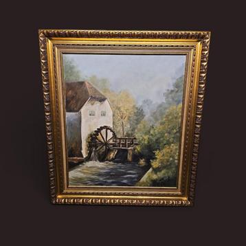 Schilderij Watermolen Gesign. beschikbaar voor biedingen