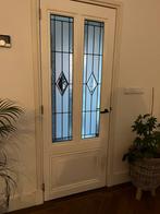 Binendeur met glas in lood, Doe-het-zelf en Verbouw, Deuren en Horren, Ophalen, Minder dan 80 cm, Binnendeur, 200 tot 215 cm