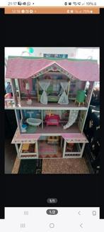 Houten grote poppenhuis ZGAN. Nieuwprijs €130, Ophalen of Verzenden, Zo goed als nieuw, Poppenhuis