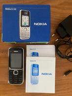Nokia C2-01 RM-721 in origineel doosje met boekjes en camera, Telecommunicatie, Mobiele telefoons | Nokia, Gebruikt, Zwart, Fysiek toetsenbord