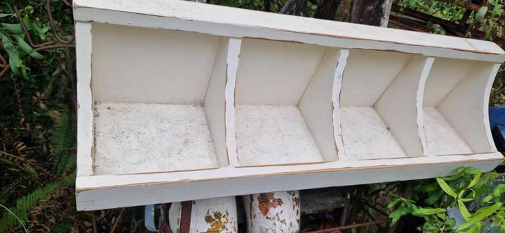 Prachtige oude gruttersbak (met 4 schappen) (brocante), Huis en Inrichting, Woonaccessoires | Wanddecoraties, Gebruikt, Ophalen of Verzenden