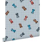 Esta behang raceauto/heftruck/helicopter/cowboy, Ophalen of Verzenden, Nieuw, Wanddecoratie