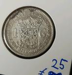1 gulden 1913 Nederland Wilhelmina, Postzegels en Munten, Munten | Nederland, 1 gulden, Verzenden, Zilver, Koningin Wilhelmina