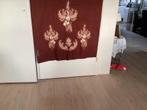 Vintage Batik Stof Jaren 60 Goud/Zilverdraad, Antiek en Kunst, Ophalen of Verzenden