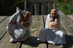 2 Beeldjes zgn. 'Immortals' China, laat 20e eeuw. Prima cond, Antiek en Kunst, Ophalen of Verzenden