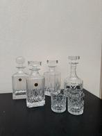 Kristal echt crystal karaf karaffen 4x antiek vintage, Antiek en Kunst, Antiek | Glas en Kristal, Ophalen of Verzenden