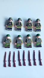 ww2 brick 8 amerikaanse soldaten minifigures met wapens, Ophalen of Verzenden, Nieuw, Losse stenen
