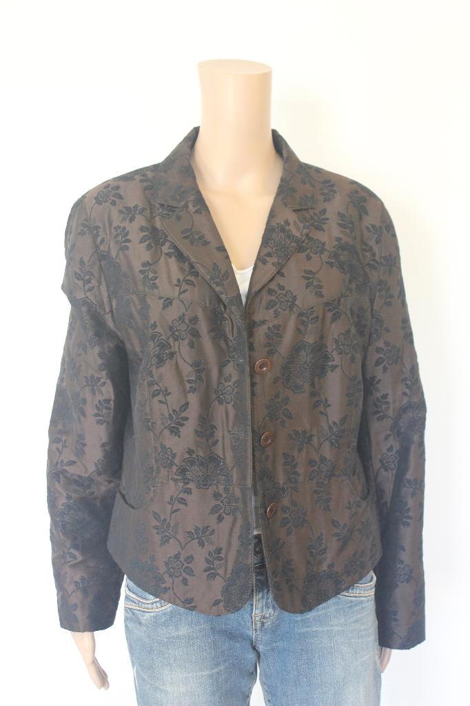 The Barn bruin/zwart jasje maat 46, Kleding | Dames, Jasjes, Kostuums en Pakken, Zo goed als nieuw, Jasje, Maat 46/48 (XL) of groter