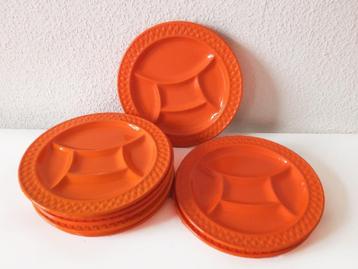 8 retro oranje gourmetborden beschikbaar voor biedingen