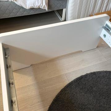 Wit bedframe 90x120, met lattenbodem en evt. matras! - afbeelding 3