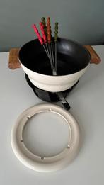Staub Fondueset Gietijzer Beige, Ophalen of Verzenden, Zo goed als nieuw, Gietijzer, Overige typen
