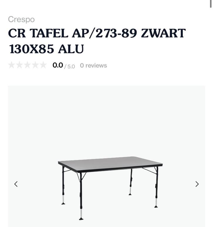 Crespo ap/273/-89 tafel, Caravans en Kamperen, Kampeermeubelen, Zo goed als nieuw, Campingtafel, Ophalen