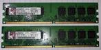 2 stuks Kingston 1GB DDR2-800 SDRAM, Computers en Software, RAM geheugen, Gebruikt, Ophalen of Verzenden, DDR2, Desktop