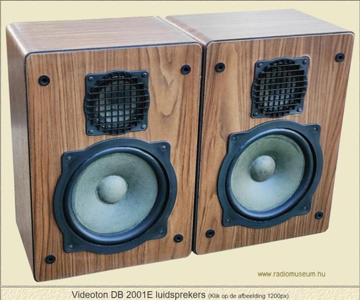 Vintage Goed werkend Videoton  luidsprekers DB 2001 E 45 W, Audio, Tv en Foto, Luidsprekers, Gebruikt, Front, Rear of Stereo speakers