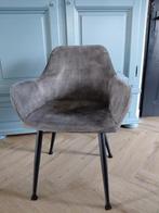 6 groene eettafel stoelen, Huis en Inrichting, Stoelen, Ophalen, Gebruikt, Overige kleuren, Stof