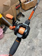 Hengel met reel baitcaster als nieuw, Ophalen of Verzenden, Zo goed als nieuw, Werphengel