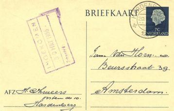 H. Zweers, Hardenberg - 03.1956 - briefkaart beschikbaar voor biedingen