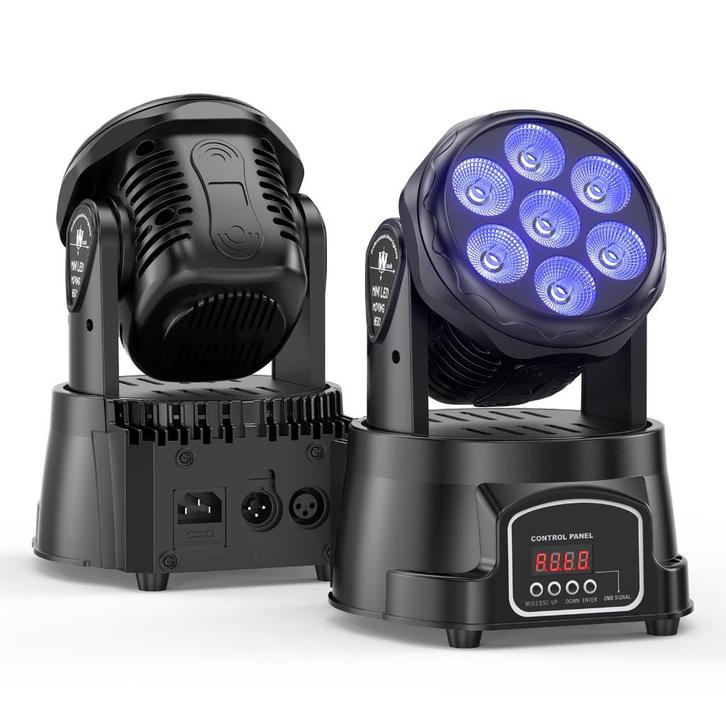DJLicht Mini Led Movinghead 7x10 watt RGBW, Muziek en Instrumenten, Licht en Laser, Nieuw, Licht, Geluidgestuurd, Kleur, Stroboscoopeffect