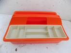 Curver jaren 80 oranje naaidoos gereedschapskist opbergkist, Ophalen of Verzenden, Gebruikt