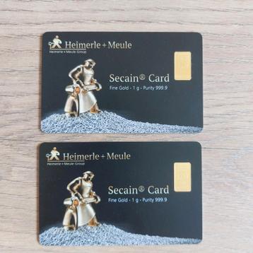 2x 1g Goudbaar Heimerle + Meule beschikbaar voor biedingen