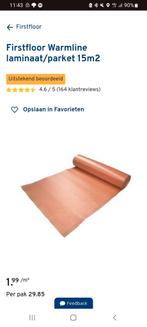 1 rol ondervloer Warmline, Ophalen, Minder dan 10 m², Laminaat