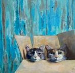 Gerda Onnes, veel schilderijen in stock, poezen, boxer,meer!, Ophalen of Verzenden