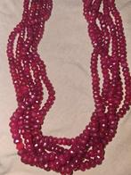 Robijn ketting, Ophalen of Verzenden, Zo goed als nieuw, Steen of Mineraal, Met edelsteen