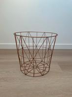 Koperkleurige draadmand - Bijzettafel/Opbergmand, Huis en Inrichting, Overige materialen, Mand, Rond, Ophalen of Verzenden