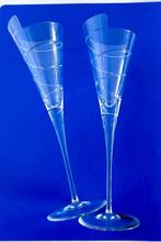 2x Mikasa Champagneglas design Glas, Antiek en Kunst, Ophalen