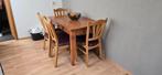 Eet tafel met 4 nette stoelen, Ophalen, Gebruikt, 50 tot 100 cm, 100 tot 150 cm